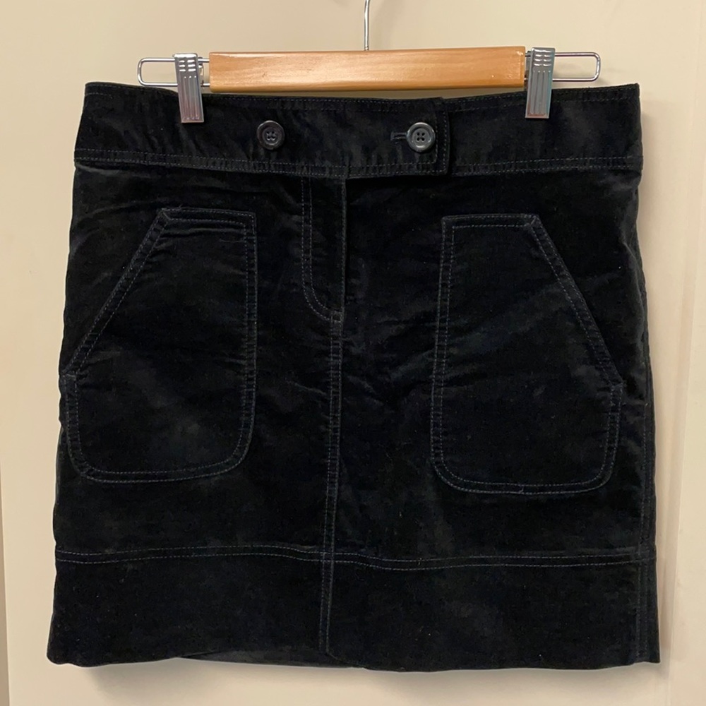 NWT Loft Black Velvet Skirt